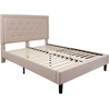 image:imageFlash Furniture Queen Platform Bed  Queen Size Platform Bed Frame with HeadboardBeige