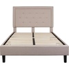 image:imageFlash Furniture Queen Platform Bed  Queen Size Platform Bed Frame with HeadboardBeige