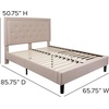 image:imageFlash Furniture Queen Platform Bed  Queen Size Platform Bed Frame with HeadboardBeige