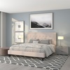 image:imageFlash Furniture Queen Platform Bed  Queen Size Platform Bed Frame with HeadboardBeige