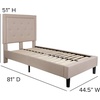 image:imageFlash Furniture Queen Platform Bed  Queen Size Platform Bed Frame with HeadboardBeige