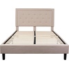 image:imageFlash Furniture Queen Platform Bed  Queen Size Platform Bed Frame with HeadboardBeige