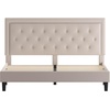 image:imageFlash Furniture Queen Platform Bed  Queen Size Platform Bed Frame with HeadboardBeige