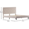 image:imageFlash Furniture Queen Platform Bed  Queen Size Platform Bed Frame with HeadboardBeige