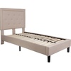 image:imageFlash Furniture Queen Platform Bed  Queen Size Platform Bed Frame with HeadboardBeige