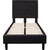 image:imageFlash Furniture Queen Platform Bed  Queen Size Platform Bed Frame with HeadboardBlack