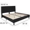 image:imageFlash Furniture Queen Platform Bed  Queen Size Platform Bed Frame with HeadboardBlack