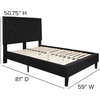 image:imageFlash Furniture Queen Platform Bed  Queen Size Platform Bed Frame with HeadboardBlack