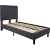 image:imageFlash Furniture Queen Platform Bed  Queen Size Platform Bed Frame with HeadboardDark Gray