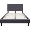image:imageFlash Furniture Queen Platform Bed  Queen Size Platform Bed Frame with HeadboardDark Gray
