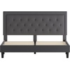image:imageFlash Furniture Queen Platform Bed  Queen Size Platform Bed Frame with HeadboardDark Gray