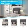 image:imageFlash Furniture Queen Platform Bed  Queen Size Platform Bed Frame with HeadboardDark Gray
