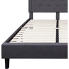 image:imageFlash Furniture Queen Platform Bed  Queen Size Platform Bed Frame with HeadboardDark Gray