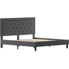 image:imageFlash Furniture Queen Platform Bed  Queen Size Platform Bed Frame with HeadboardDark Gray