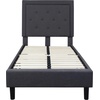 image:imageFlash Furniture Queen Platform Bed  Queen Size Platform Bed Frame with HeadboardDark Gray