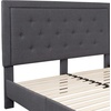 image:imageFlash Furniture Queen Platform Bed  Queen Size Platform Bed Frame with HeadboardDark Gray