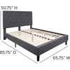 image:imageFlash Furniture Queen Platform Bed  Queen Size Platform Bed Frame with HeadboardDark Gray