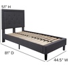 image:imageFlash Furniture Queen Platform Bed  Queen Size Platform Bed Frame with HeadboardDark Gray