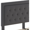 image:imageFlash Furniture Queen Platform Bed  Queen Size Platform Bed Frame with HeadboardDark Gray