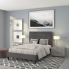 image:imageFlash Furniture Queen Platform Bed  Queen Size Platform Bed Frame with HeadboardDark Gray