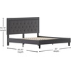 image:imageFlash Furniture Queen Platform Bed  Queen Size Platform Bed Frame with HeadboardDark Gray