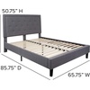 image:imageFlash Furniture Queen Platform Bed  Queen Size Platform Bed Frame with HeadboardLight Gray