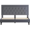 image:imageFlash Furniture Queen Platform Bed  Queen Size Platform Bed Frame with HeadboardLight Gray