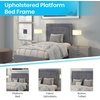 image:imageFlash Furniture Queen Platform Bed  Queen Size Platform Bed Frame with HeadboardLight Gray