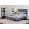 image:imageFlash Furniture Queen Platform Bed  Queen Size Platform Bed Frame with HeadboardLight Gray