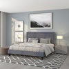 image:imageFlash Furniture Queen Platform Bed  Queen Size Platform Bed Frame with HeadboardLight Gray