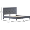 image:imageFlash Furniture Queen Platform Bed  Queen Size Platform Bed Frame with HeadboardLight Gray