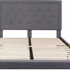 image:imageFlash Furniture Queen Platform Bed  Queen Size Platform Bed Frame with HeadboardLight Gray