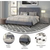 image:imageFlash Furniture Queen Platform Bed  Queen Size Platform Bed Frame with HeadboardLight Gray