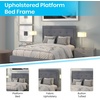 image:imageFlash Furniture Queen Platform Bed  Queen Size Platform Bed Frame with HeadboardLight Gray