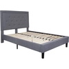 image:imageFlash Furniture Queen Platform Bed  Queen Size Platform Bed Frame with HeadboardLight Gray