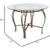 image:imageFlash Furniture Syracuse 42 Round Glass Dining Table with Matte Gold Metal FrameClearMatte Gold