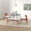 image:imageFlash Furniture Syracuse 42 Round Glass Dining Table with Matte Gold Metal FrameClearSilver