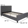 image:imageFlash Furniture Tribeca Full Size Tufted Upholstered Platform Bed in Black FabricDark Gray
