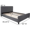 image:imageFlash Furniture Tribeca Full Size Tufted Upholstered Platform Bed in Black FabricDark Gray