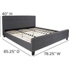 image:imageFlash Furniture Tribeca Full Size Tufted Upholstered Platform Bed in Black FabricDark Gray