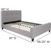 image:imageFlash Furniture Tribeca Full Size Tufted Upholstered Platform Bed in Black FabricLight Gray