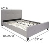 image:imageFlash Furniture Tribeca Full Size Tufted Upholstered Platform Bed in Black FabricLight Gray