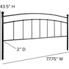 image:imageFlash Furniture Woodstock Decorative Black Metal Twin Size Open Slat Headboard with Round PostsBlack