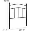 image:imageFlash Furniture Woodstock Decorative Black Metal Twin Size Open Slat Headboard with Round PostsBlack