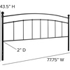 image:imageFlash Furniture Woodstock Decorative Black Metal Twin Size Open Slat Headboard with Round PostsBlack