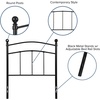 image:imageFlash Furniture Woodstock Decorative Black Metal Twin Size Open Slat Headboard with Round PostsBlack