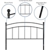 image:imageFlash Furniture Woodstock Decorative Black Metal Twin Size Open Slat Headboard with Round PostsBlack