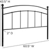 image:imageFlash Furniture Woodstock Decorative Black Metal Twin Size Open Slat Headboard with Round PostsBlack