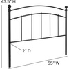 image:imageFlash Furniture Woodstock Decorative Black Metal Twin Size Open Slat Headboard with Round PostsBlack