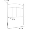 image:imageFlash Furniture Woodstock Decorative Black Metal Twin Size Open Slat Headboard with Round PostsWhite